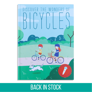 Discover the Wonders of Bicycles is an non-fiction interactive children science book with sound effect that are great for children K-6. Educational Screen free activity. Listen to the talking pen read narration, dialogue, sound effect, and music.
