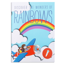 Load image into Gallery viewer, Discover the Wonders of Rainbows is an non-fiction interactive children science book with sound effect that are great for children K-6. Educational Screen free activity. Listen to the talking pen read narration, dialogue, sound effect, and music.