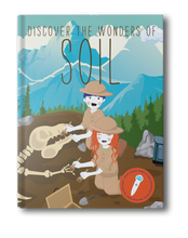 Load image into Gallery viewer, Discover the Wonders of Soil is an non-fiction interactive children science book with sound effect that are great for children K-6. Educational Screen free activity. Listen to the talking pen read narration, dialogue, sound effect, and music.